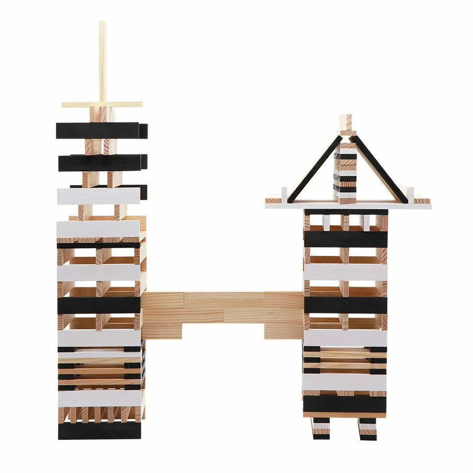 Kapla - 100 plankjes Zwart/Wit | Speel je Wijs