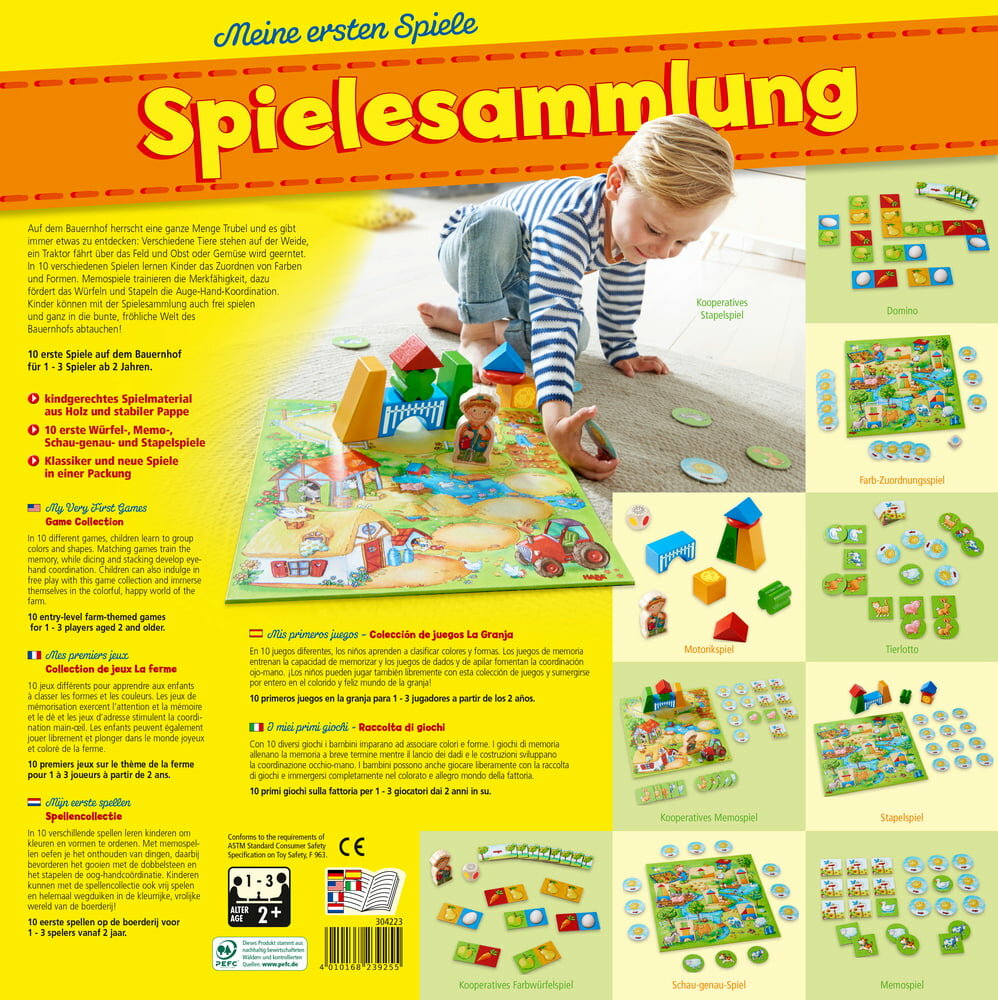 Haba Mijn Eerste Spelletjesdoos (10 spellen) 2+ | Speel je Wijs
