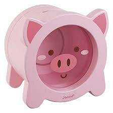 Janod houten Spaarpot - Varken  | Speel je Wijs