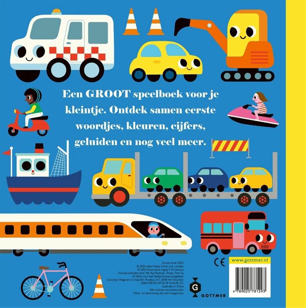 Gottmer Kartonboek - Mijn grote speelboek Voertuigen 2+ | Speel je Wijs