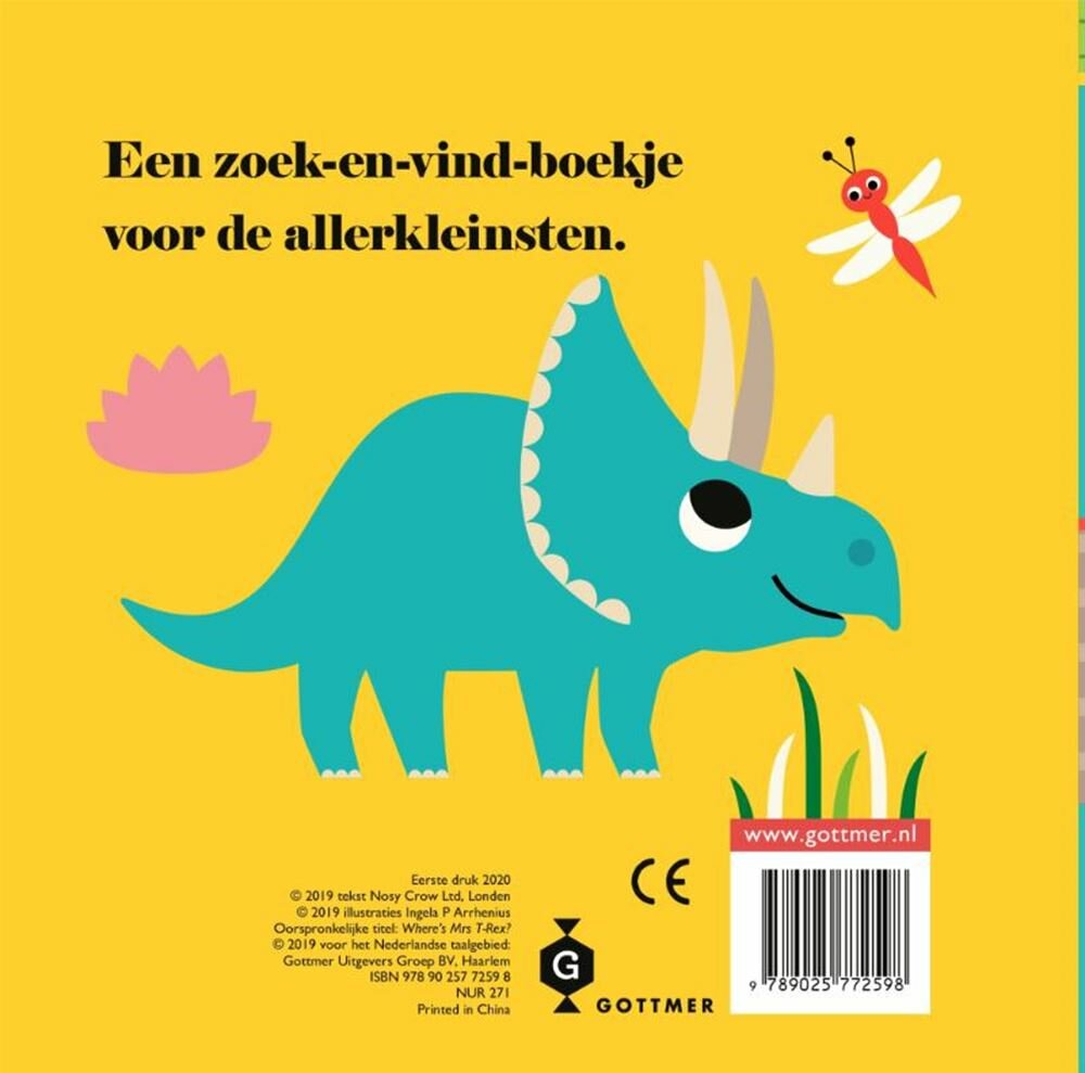 Gottmer Kartonboek met Flapjes - T-Rex, waar ben je?  2+ | Speel je Wijs