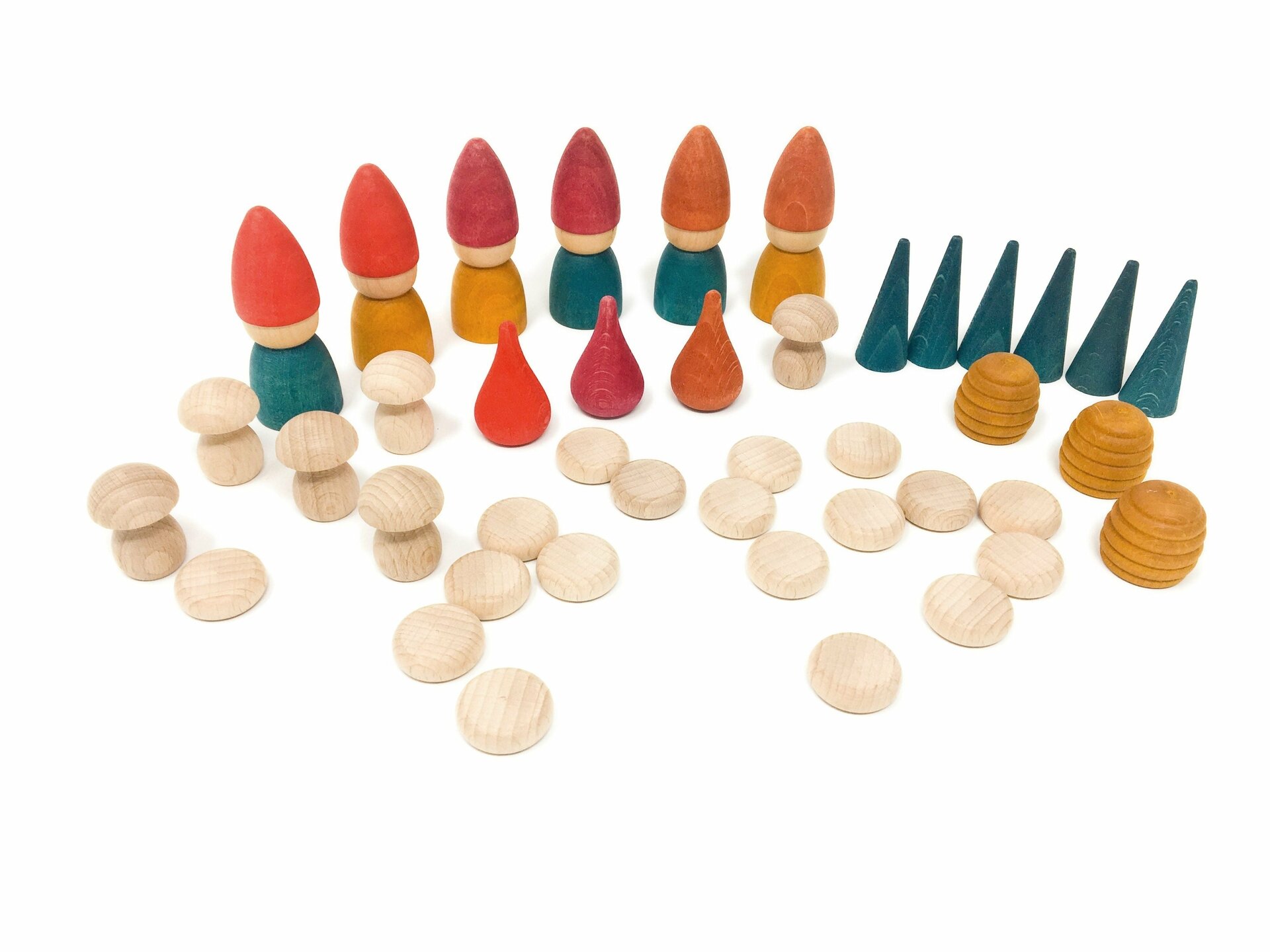 Grapat houten Kabouterset - Nins &amp; Tomten | Speel je Wijs