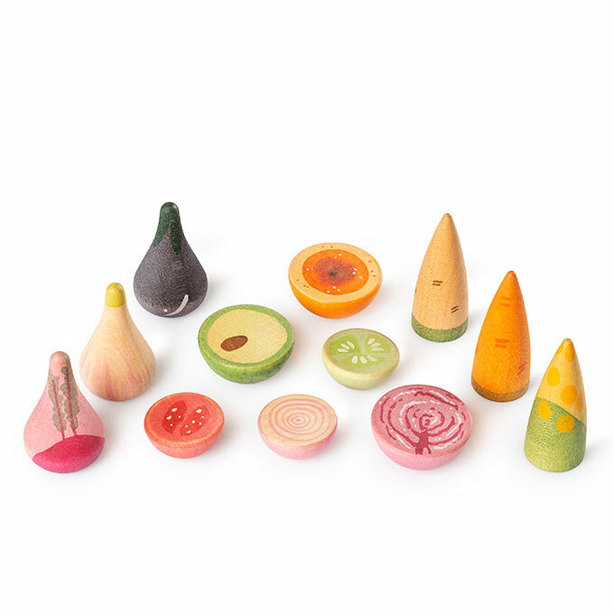Grapat houten Speelset - Veggies | Speel je Wijs