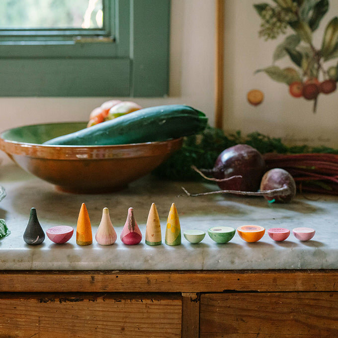 Grapat houten Speelset - Veggies | Speel je Wijs