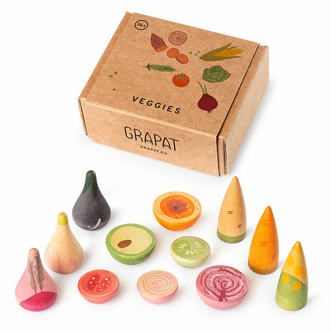Grapat houten Speelset - Veggies | Speel je Wijs