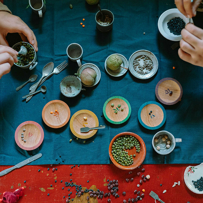 Grapat houten Speelset - Dishes | Speel je Wijs