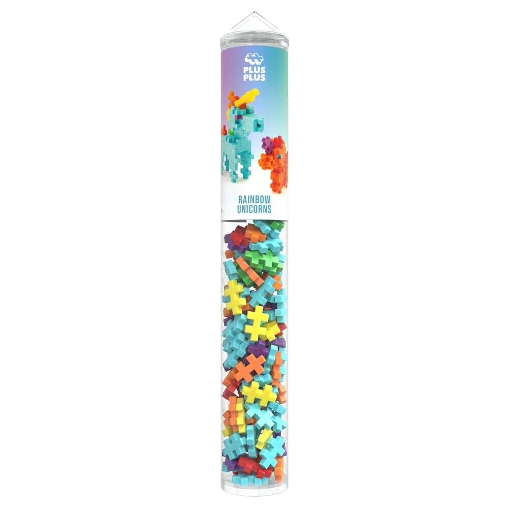 Plus Plus Rainbow Unicorns  100 stuks - Tube | Speel je Wijs