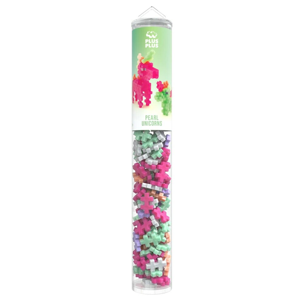Plus Plus Pearl Unicorns  100 stuks - Tube | Speel je Wijs