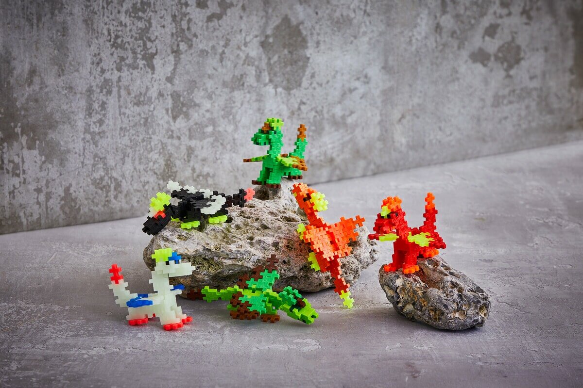 Plus Plus Glow Dragons 100 stuks - Tube | Speel je Wijs 