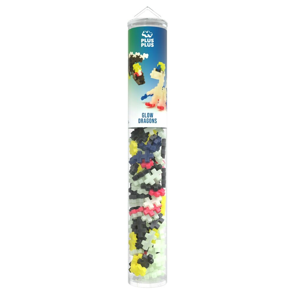Plus Plus Glow Dragons 100 stuks - Tube | Speel je Wijs 