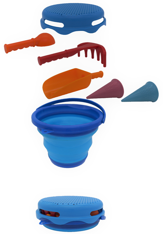 CompacToys 7 in 1 Strandset Blauw | Speel je Wijs