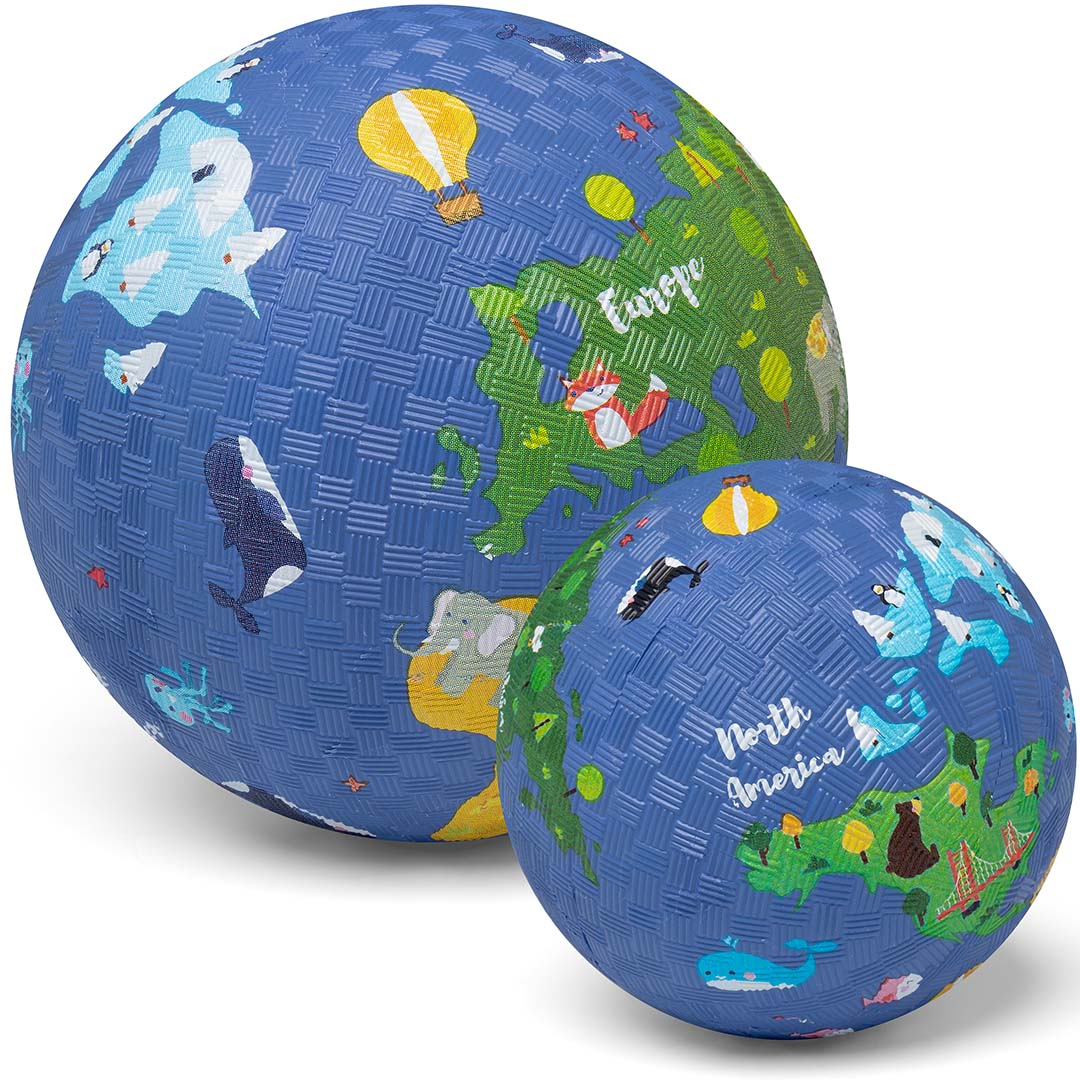 Little L Rubber Bal - World Large 18cm | Speel je wijs