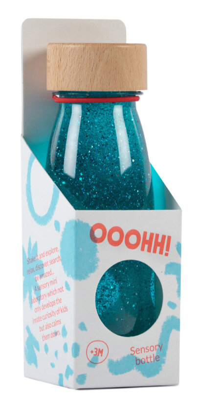 Petit Boum Sensorische fles - Float Bottle Turquoise | Speel je Wijs