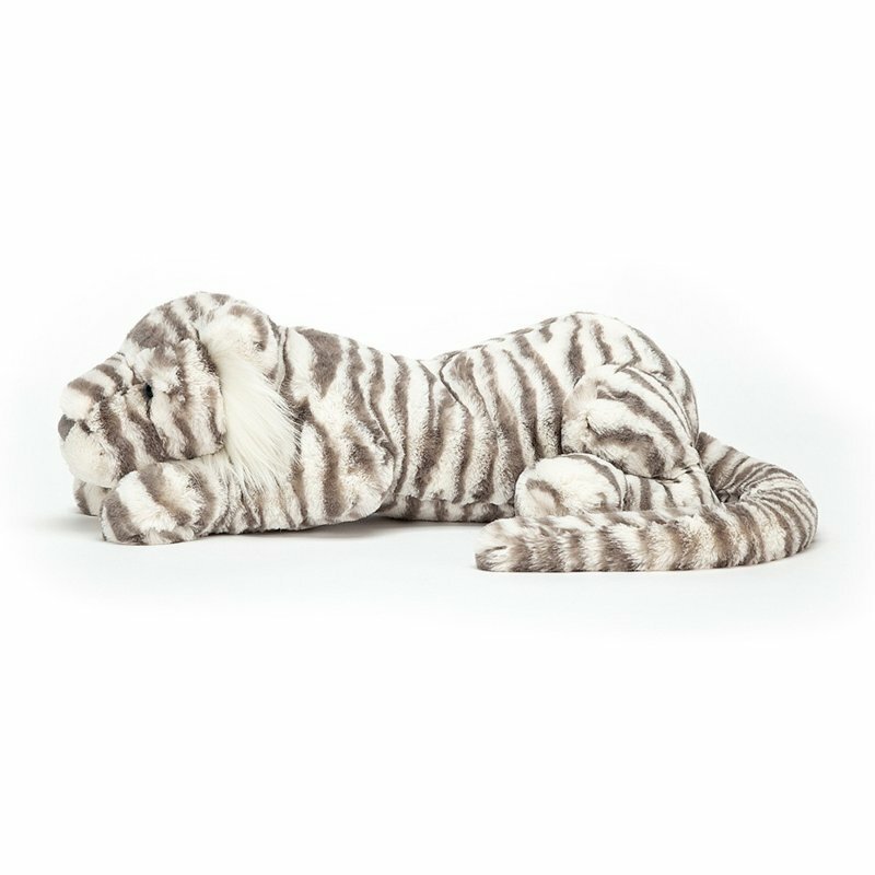 Jellycat Sacha Snow Tiger Little - 29cm | Speel je Wijs