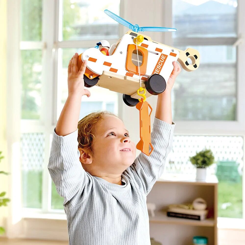 Hape reddingshelikopter speelgoed set  | Speel je Wijs