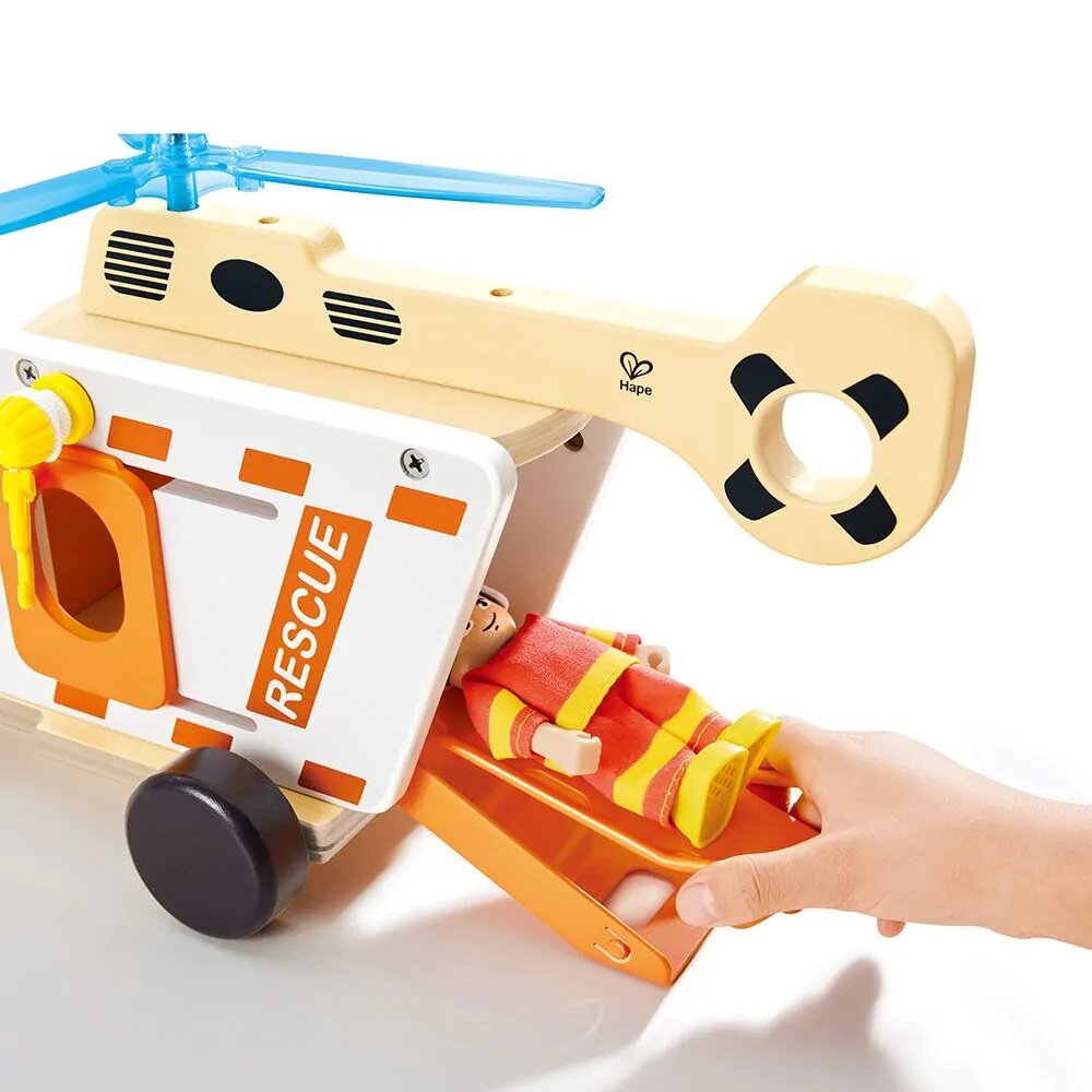 Hape reddingshelikopter speelgoed set  | Speel je Wijs