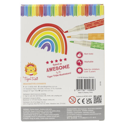 Tiger Tribe-Window Markers (8 kleuren)