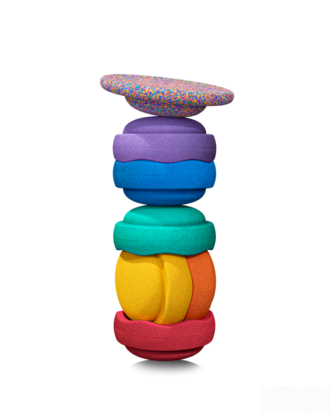 Stapelstein-Rainbow | Set Classic + Board confetti