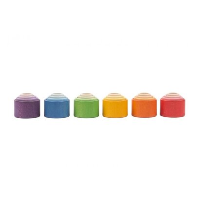 Grapat Houten Stapelbakjes Gekleurd
