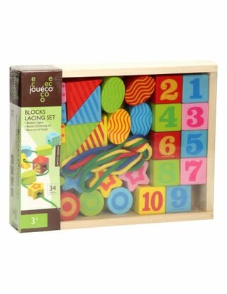 Joueco-Houten Rijgkralenset
