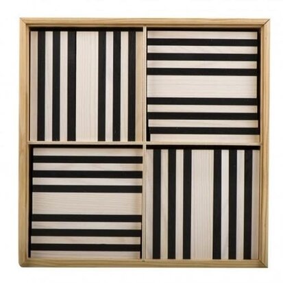 100 zwart & wit in houten kist