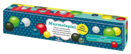 Moses-Knikkerspel hout met 26 knikkers