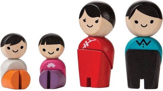 Plan Toys Family Houten poppetjes Aziatisch