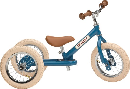 Trybike Loopfiets | Driewieler Vintage Blue (twee-in-één)