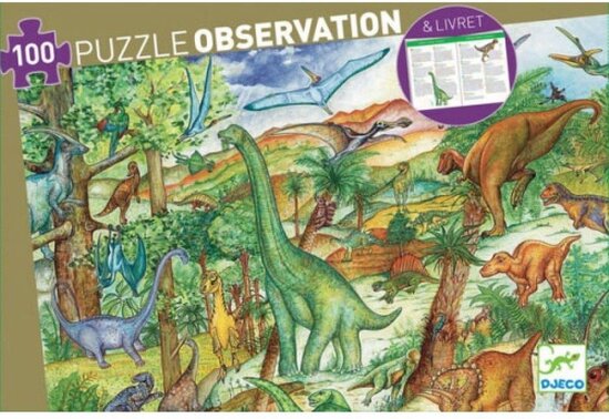 Djeco Observatie Puzzel Dinosaurussen 100st. 5+