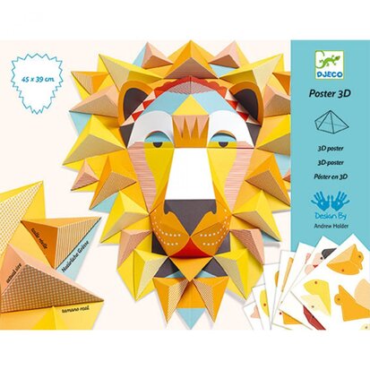 Djeco-Knutselpakket 3D Poster Leeuw