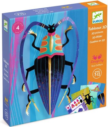 Djeco-Knutselpakket 3D-afbeeldingen Paper Bugs (7+)