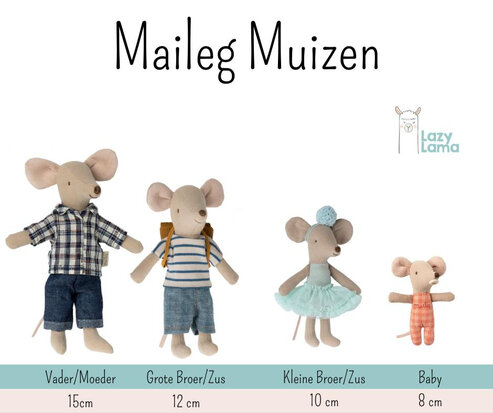 Maileg-Dad Mouse (vader muis 16 cm.)
