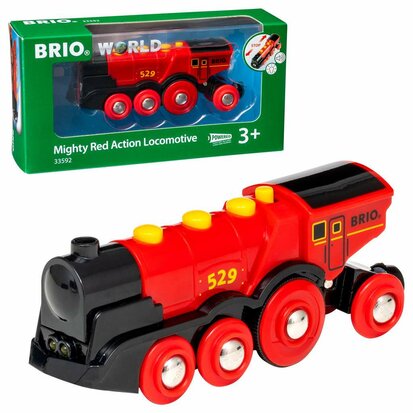 Brio Grote rode locomotief op batterijen | 33592