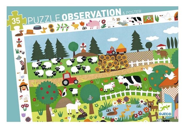 Djeco Observatie puzzel boerderij 35st. 3+