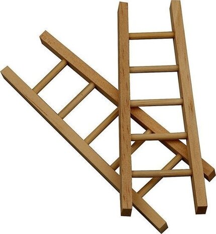 Ladder hout 10 cm 6 stuks