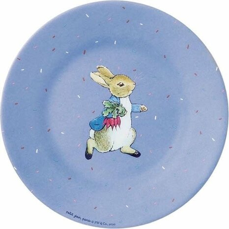 Peter Rabbit bord 20 cm blauw