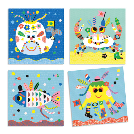 Djeco Creatief met Stickers Zeedieren 3-6 jaar
