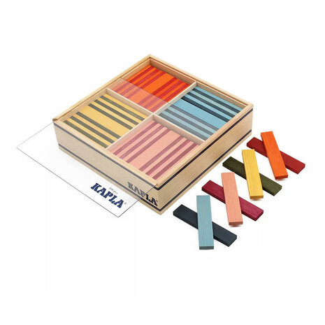 Kapla | Octocolor Houten plankjes in acht kleuren (100st.)