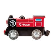 Hape Locomotief op Batterijen &ndash; Houten Trein Speelgoed | Speelgoedwinkel Speel je Wijs