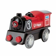 Hape Locomotief op Batterijen &ndash; Houten Trein Speelgoed | Speelgoedwinkel Speel je Wijs