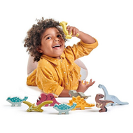 Houten display met Dinosaurussen