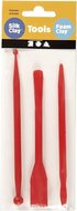 CC Plastic Boetseergereedschap - Rood 3 Stuks