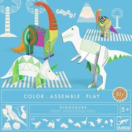 Djeco DIY Kleur, Bouw &amp; Speel - Dinosaurs 5+ | Speel je Wijs