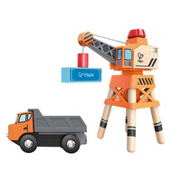 Hape Hijskraan met vrachtauto | Speel je Wijs