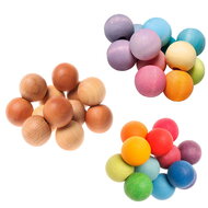 Grimm's houten Grijpspeeltje Kralen - Naturel 