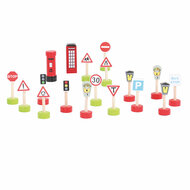 Bigjigs Houten verkeersborden | 18dlg