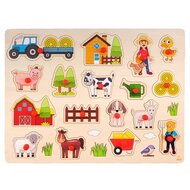 Engelhart Houten Knoppenpuzzel Boerderij groot 2+ | Speel je Wijs