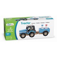 New Classic Toys Houten Tractor met Aanhanger - Melkbussen | Speel je Wijs