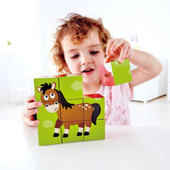 Hape-Blokpuzzel boerderijdieren| Speel je Wijs