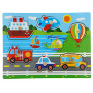 Houten Inlegpuzzel (knoppenpuzzel) (per stuk)